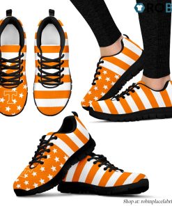 Tennessee Volunteers America Flag Stripes Pattern Breathable Running Shoes Tennessee Volunteers America Flag Stripes Pattern Breathable Running Shoes
