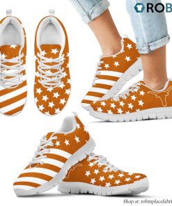 Texas Longhorns America Flag Pattern Casual Breathable Running Shoes Texas Longhorns America Flag Pattern Casual Breathable Running Shoes