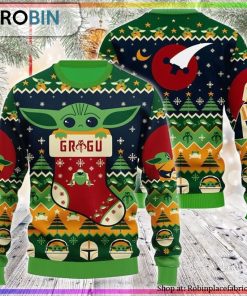 The Mandalorian And Grogu Ugly Christmas Sweater The Mandalorian And Grogu Ugly Christmas Sweater