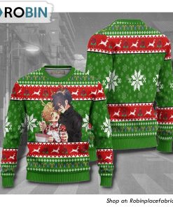 The Promised Neverland Ray X Emma Anime Christmas Ugly Sweater