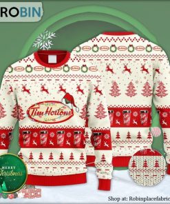 Tim Hortons Snowy Night Ugly Christmas Sweater Tim Hortons Snowy Night Ugly Christmas Sweater