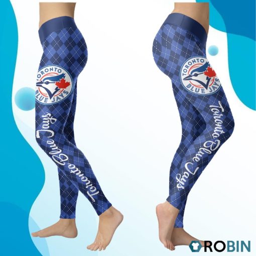 Toronto Blue Jays Caro Seamless Pattern Womens Sports, Running Leggings