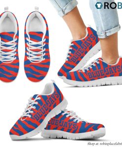 Toronto Blue Jays Tiger Skin Stripes Pattern Printed Breathable Running Shoes Toronto Blue Jays Tiger Skin Stripes Pattern Printed Breathable Running Shoes