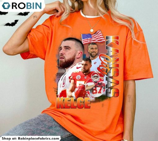 Travis Kelce Shirt, Vintage America Football Sweater Crewneck