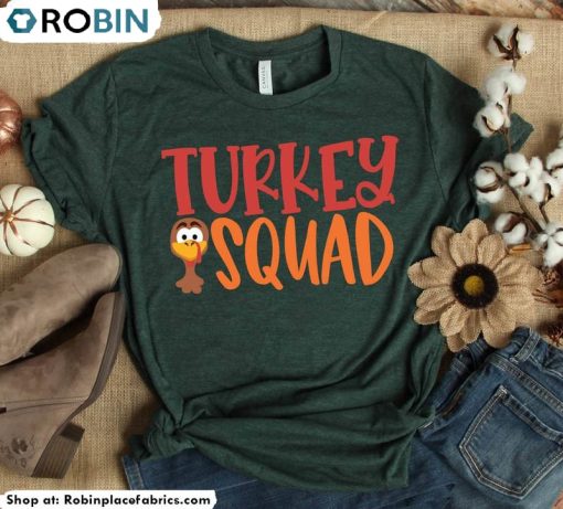 Turkey Squad Groovy Shirt, Creative Thanksgiving Unisex Hoodie Crewneck