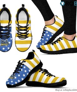 UCLA Bruins America Flag Stripes Pattern Breathable Running Shoes UCLA Bruins America Flag Stripes Pattern Breathable Running Shoes