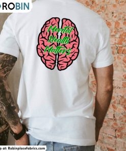 Unique Mental Health Matters Shirt, Mental Health Brain Long Sleeve Short Sleeve