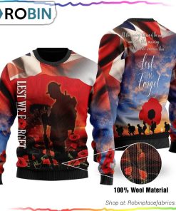 United Kingdom Veterans Ugly Christmas Sweater