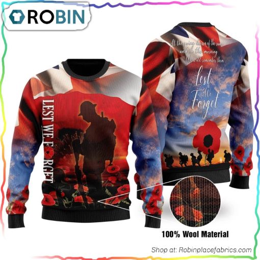 United Kingdom Veterans Ugly Christmas Sweater