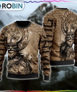 Viking Cat Ugly Christmas Sweater Viking Cat Ugly Christmas Sweater