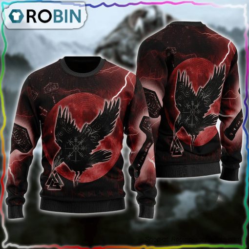 Viking Raven Ugly Christmas Sweater