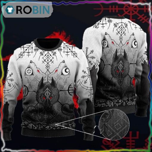 Viking Wolf Ugly Christmas Sweater