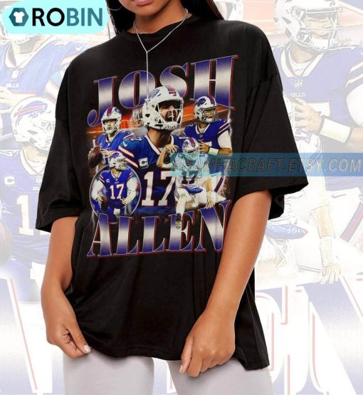 Vintage Josh Allen Shirt, Football Retro Tee Tops Unisex Hoodie
