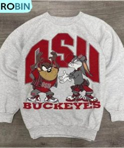 Vintage Ncaa Ohio Shirt, Buckeyes Looney Tunes Sweater Short Sleeve