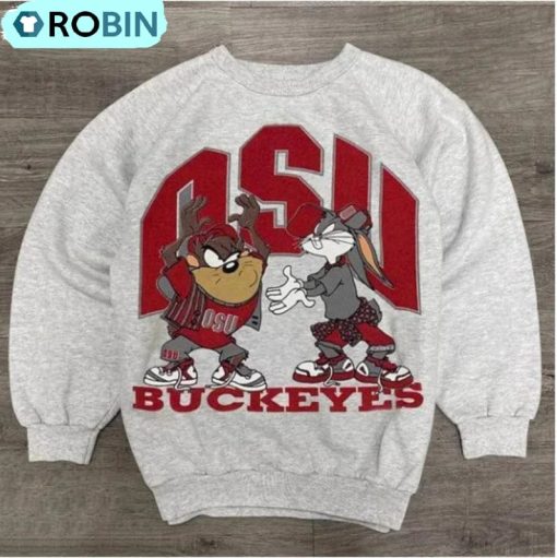 Vintage Ncaa Ohio Shirt, Buckeyes Looney Tunes Sweater Short Sleeve