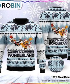 Walkin’ In A Wiener Ugly Christmas Sweater