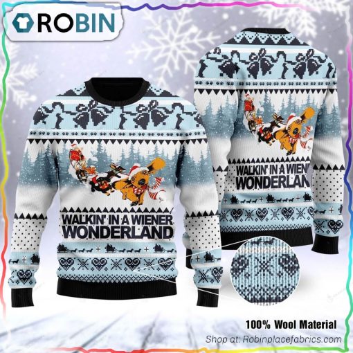 Walkin’ In A Wiener Ugly Christmas Sweater