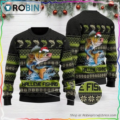 Walleye Fishing Christmas Sweater