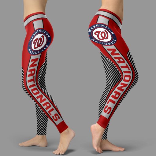Washington Nationals Team High Waist Leggings for Women