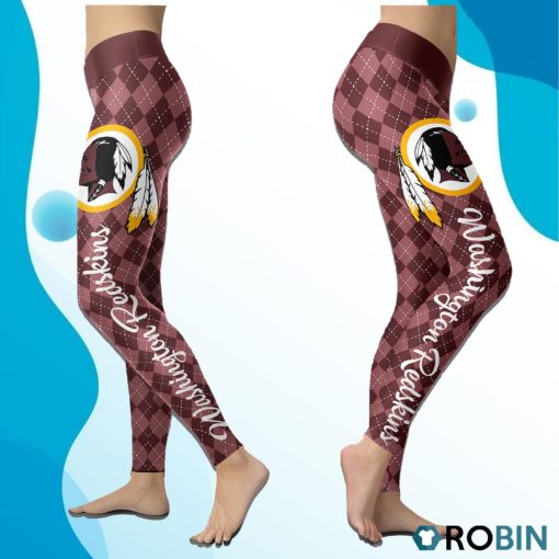 Washington Redskins Caro Seamless Pattern Womens Sports, Running Leggings