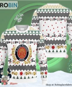 White Miller Lite Ugly Christmas Sweater