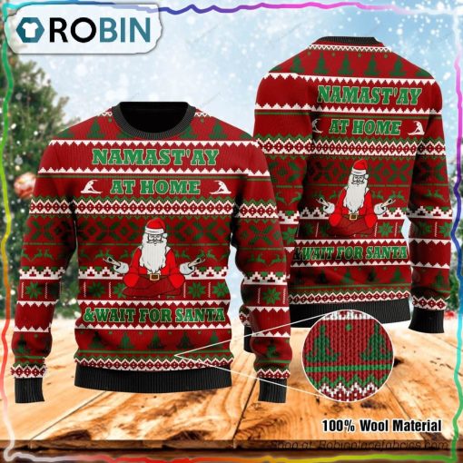 Yoga With Santa Ugly Christmas Sweater