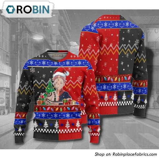 Yuji X Sukuna Jujutsu Kaisen Anime 3D Printed Ugly Christmas Sweater