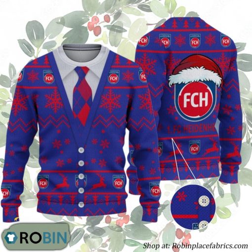 FC Heidenheim Bundesliga Team Ugly Christmas Sweater