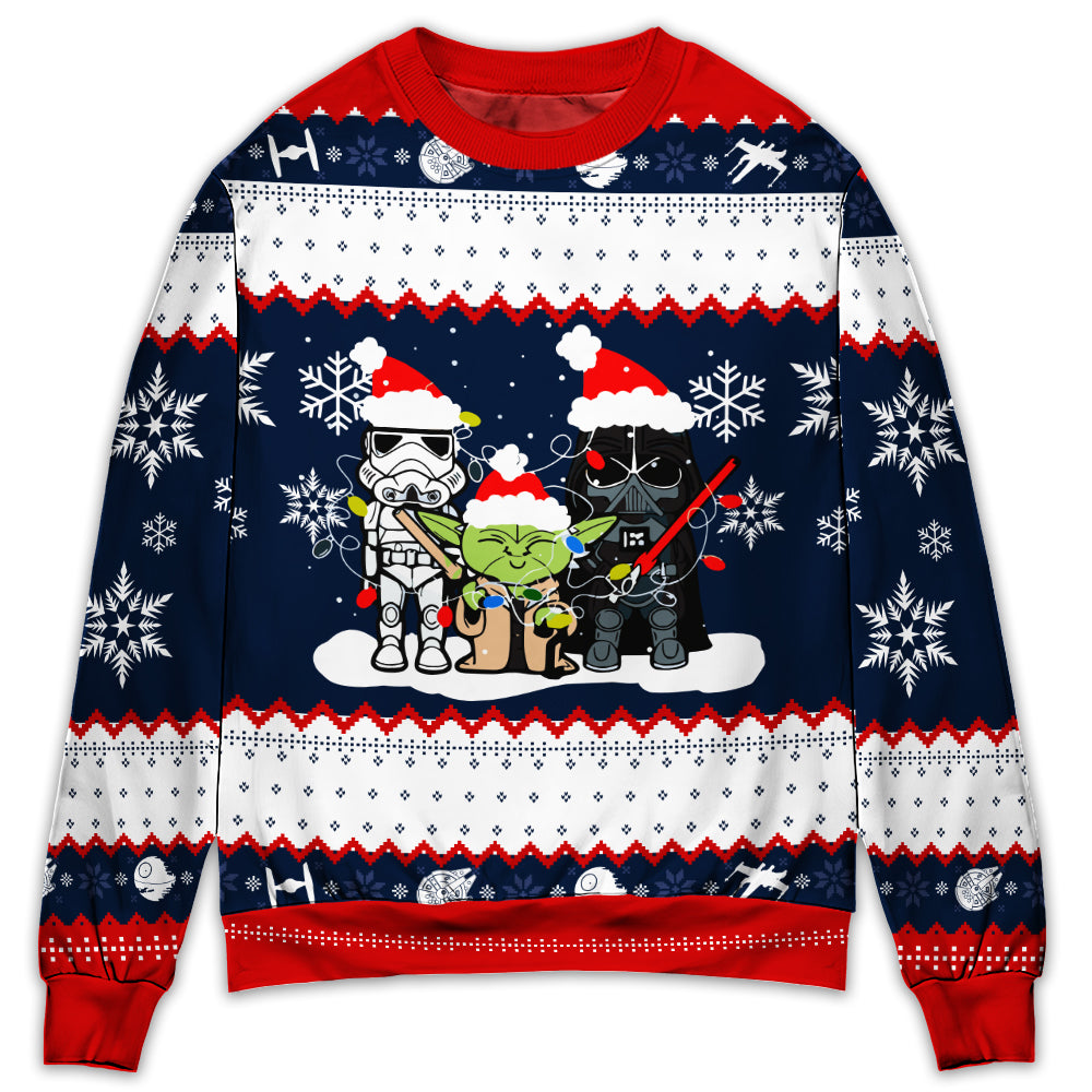 Christmas Star Wars Darth Vader Baby Yoda And Stormtrooper Merry Christmas 3D Printed Christmas Ugly Sweater 7421 Christmas Star Wars Darth Vader Baby Yoda And Stormtrooper Merry Christmas 3D Printed Christmas Ugly Sweater 7421