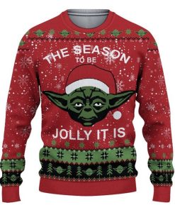 Christmas Star Wars The Mandalorian Starwars The Season To Be Jolly It Is Christmas Ugly Sweater, Sweatshirt