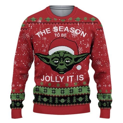 Christmas Star Wars The Mandalorian Starwars The Season To Be Jolly It Is Christmas Ugly Sweater, Sweatshirt