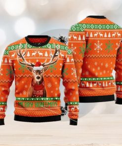 Hunting-Ugly-Christmas-Merry-Huntmas-Deer-Christmas-Pattern-Orange-Christmas-Ugly-Sweater-3D-Gift-For-Men-And-Women-1