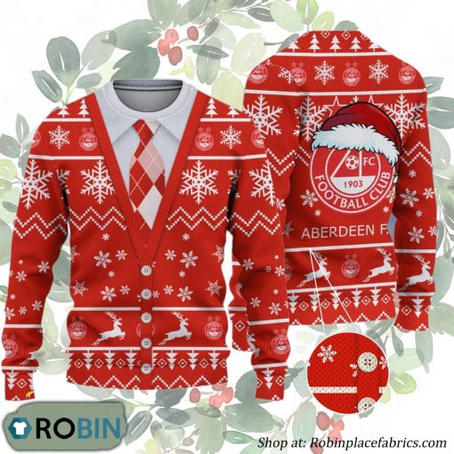 Aberdeen FC Scottish Professional Football League Ugly Christmas Sweater