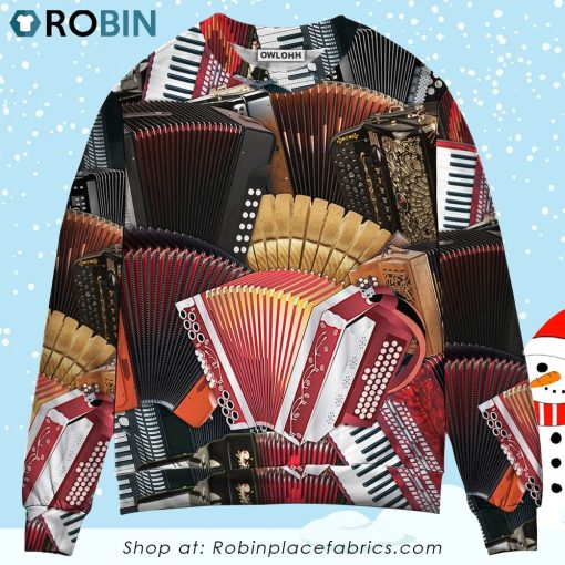 Accordion A Gentleman Is Someone Who Can Play The Accordion Ugly Christmas Sweater