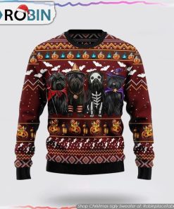 Affenpinscher Dog Halloween Ugly Christmas Sweater Dog Lover Christmas Sweater