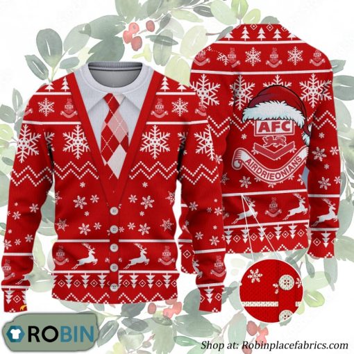 Airdrieonians FC Scottish Professional Football League Ugly Christmas Sweater