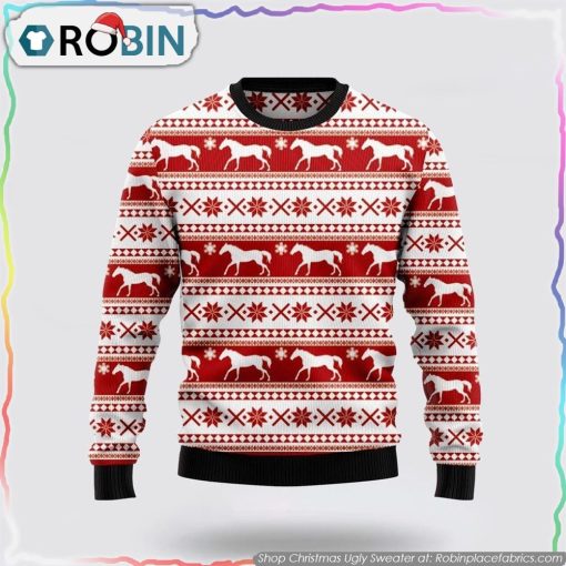 Amazing Horse Ugly Christmas Sweater Gifts For Pet Lover