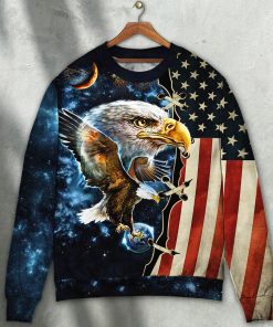 America Eagle Amazing Galaxy 3D Ugly Christmas Sweater