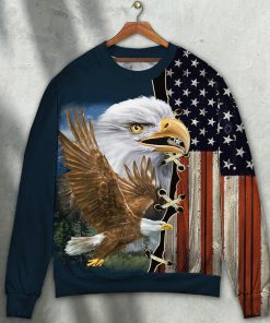 America Eagle Wildlife Faith Ugly Christmas Sweater