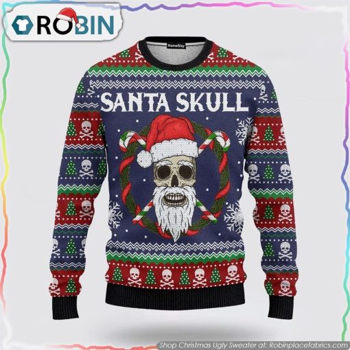 Animal Santa Skull Ugly Christmas Sweater Festive and Trendy Holiday Apparel