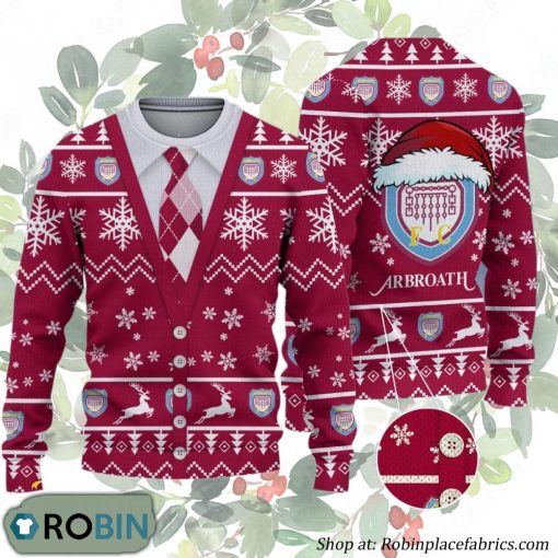 Arbroath FC Scottish Professional Football League Ugly Christmas Sweater