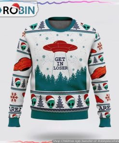 Area 51 Aliens Get in Loser Ugly Christmas Sweater