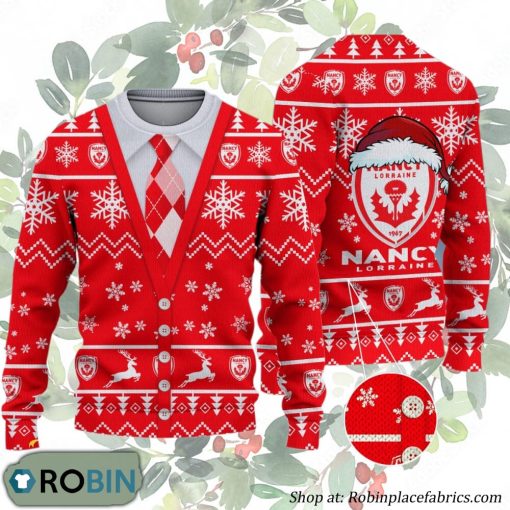 AS Nancy Lorraine Ligue 1 & Ligue 2 Ugly Christmas Sweater