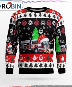 Aura Volunteer Fire Company, Monroeville, NJ Christmas AOP Ugly Sweater