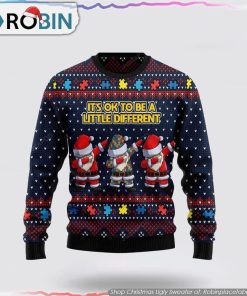 Autism Awareness Santa Claus Ugly Christmas Sweater