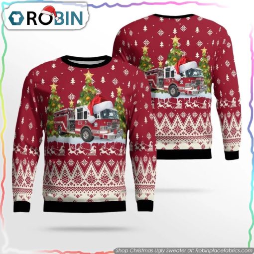 Avalon Volunteer Fire Department, Avalon, Christmas AOP Ugly Sweater
