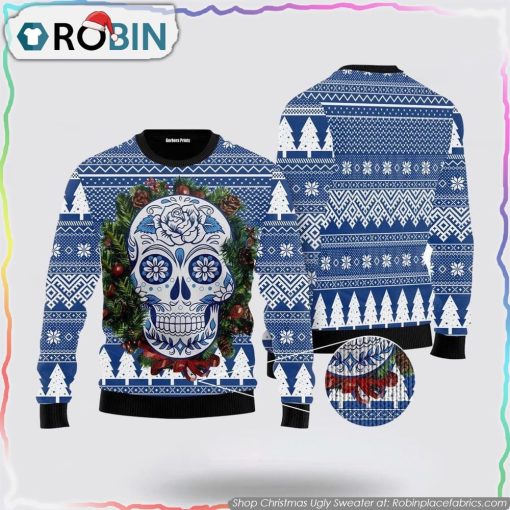 Awesome Sugar Skull Ugly Christmas Sweater Men & Women