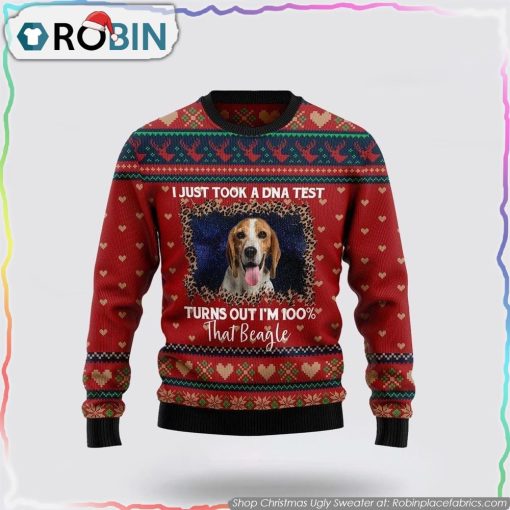 Beagle Dog Christmas Sweater 3D Dog Lover Christmas Sweater