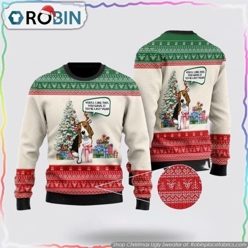 Beagle Dog Ugly Christmas Sweater Dog Lover Christmas Sweater