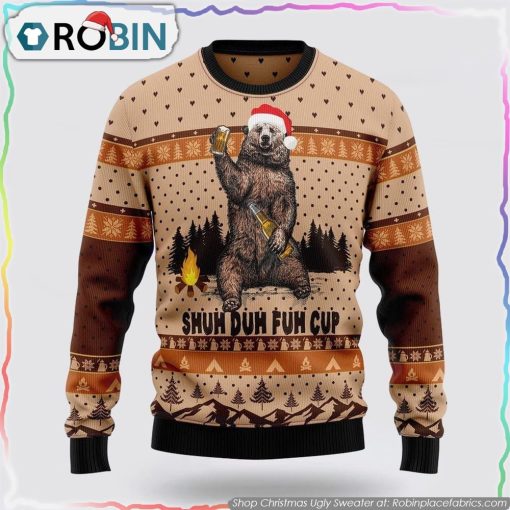 Bear Camping Christmas Ugly Christmas Sweater